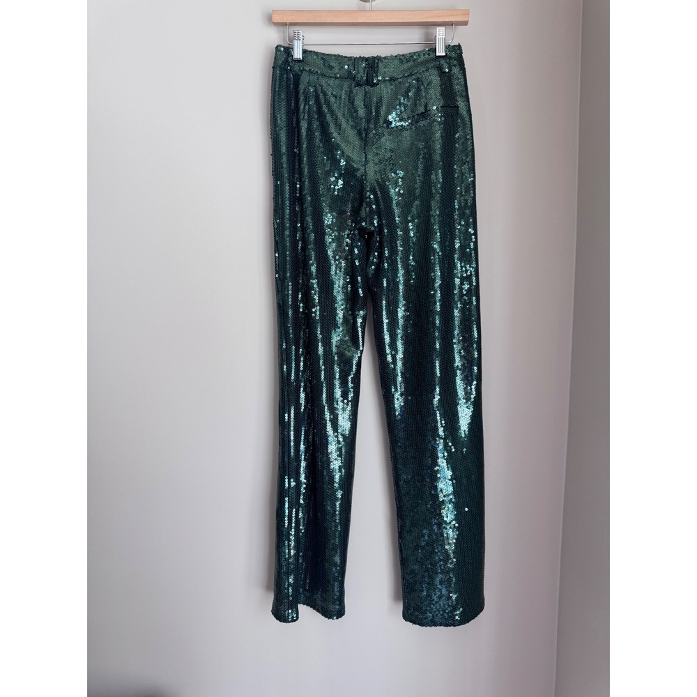 Topshop Emerald Green Sequined Concert Festival Party Pants US 4